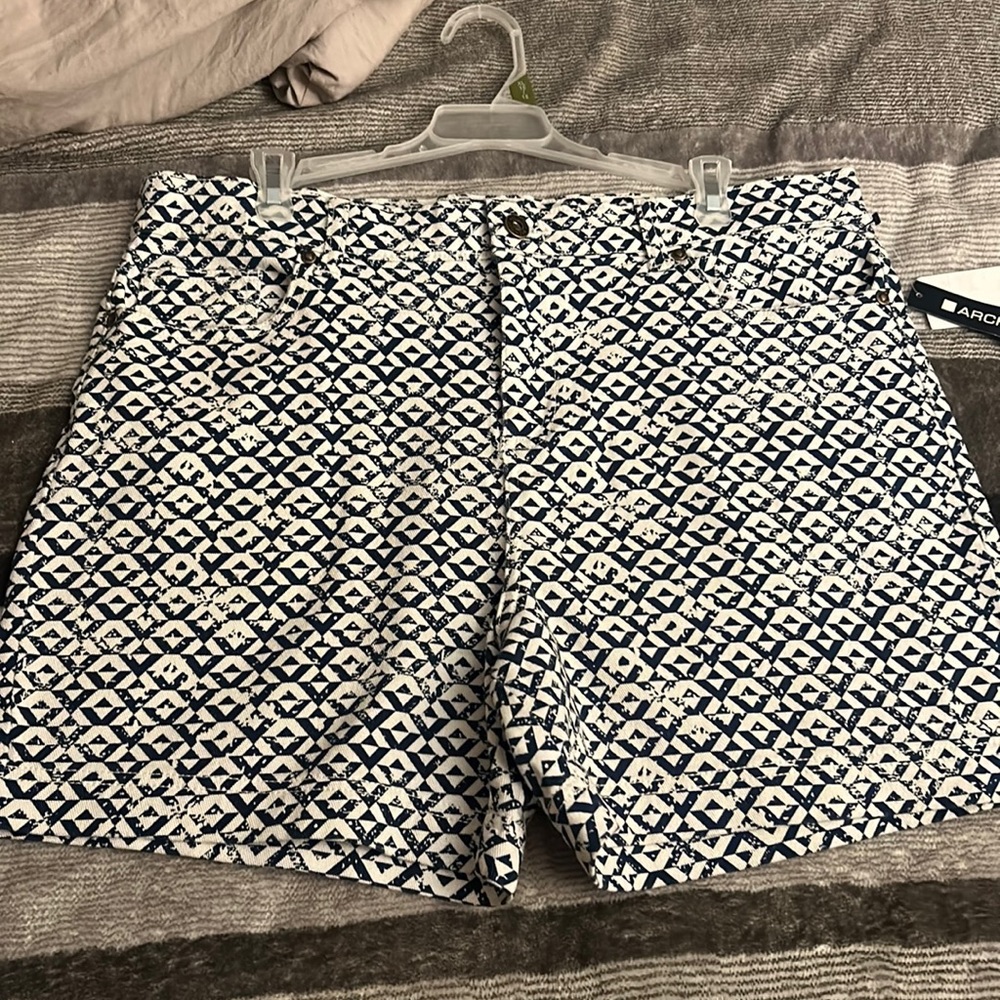 New! Architect Blue And White Women’s Shorts women’s Size:14